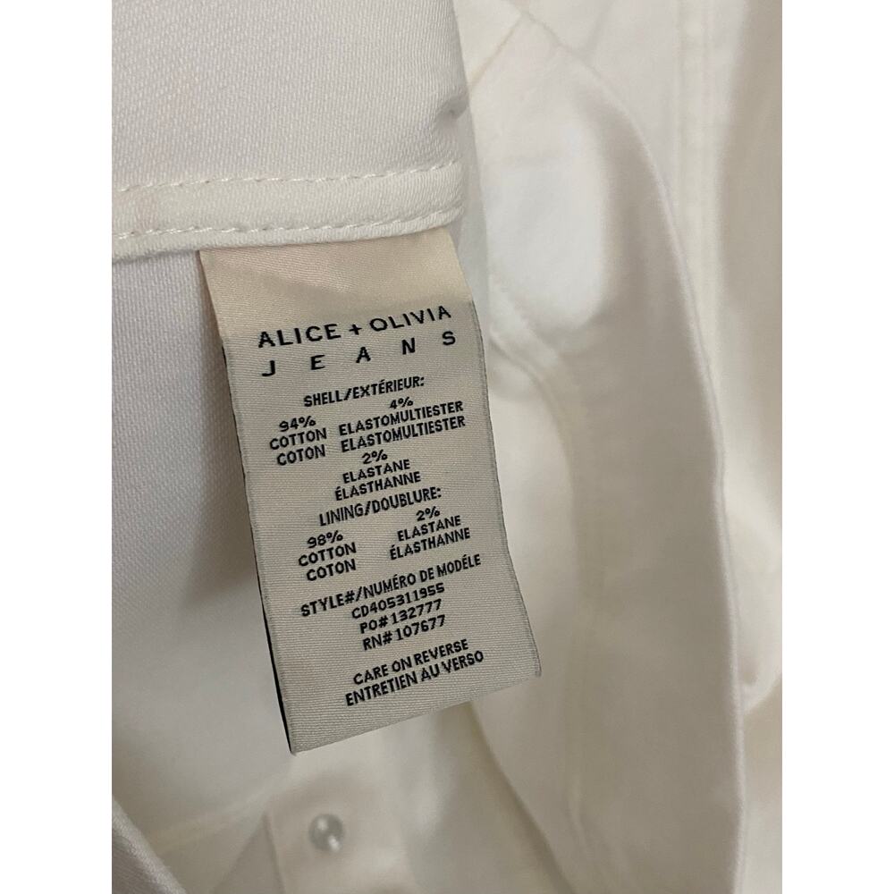 Alice + Olivia Kendall Denim Halter Mini Dress US 6 White Cowgirl Western Boho - Picture 12 of 15
